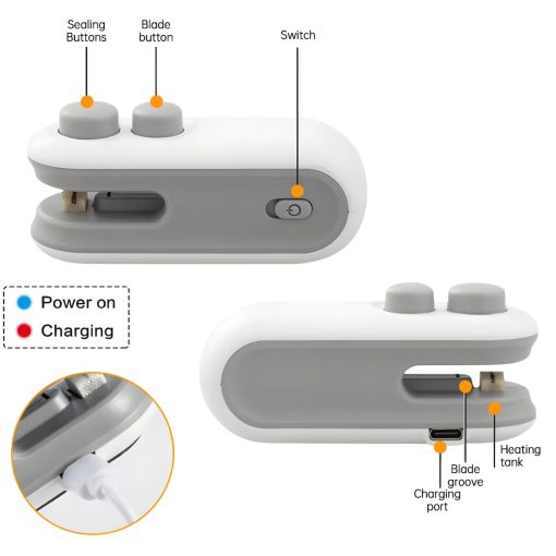 Mini Rechargeable Plastic Food Sealer - Image 7